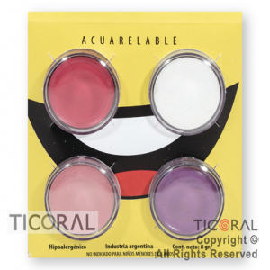MAQUILLAJE ARTISTICO PINTAFAN PRINCESA ROSA LILA BLANCO FUCSIA SET X 4 8GR 5-03 x 1